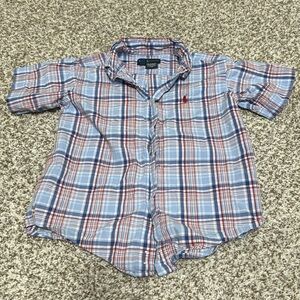 Ralph Lauren Polo Boys Short Sleeve Button Down Shirt size 5